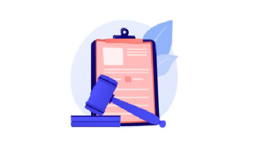 Marteaux de justice et document officiel